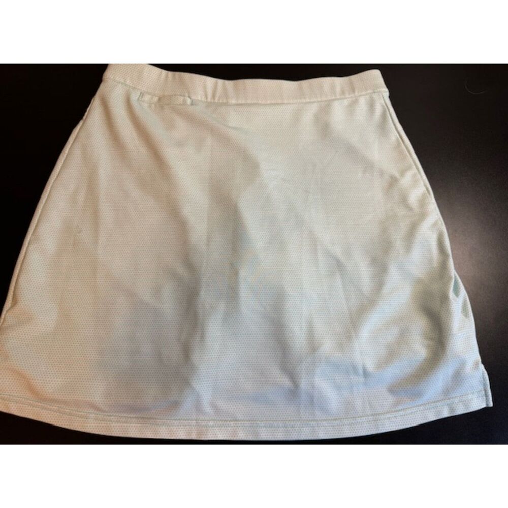 Peter Miller White Mint Green Poka dot Golf Athletic Skort Size Small Upf 50+